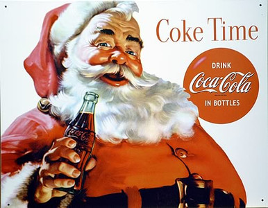 Photo of COKE SANTA RICH COLOR AND GREAT DETAIL, EVEN SANTA NEEDS A BREAK FROM MILK AND COOKIES!