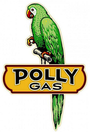 SHAPED POLLY GAS PARROT ON PERCH MEASURES 21" X 31" ON HEAVY METAL, (SUBLIMATION PROCESS) WEIGHS APOX. 6 LLBS.&; WITH HOLES FOR EASY MOUNTING THIS IS A S/O "SPECIAL ORDER" Sign. Allow 2-3 weeks for shipping. The price for shipping on this product is calculated for the 48 contiguous United States, Alaska, Hawaii and all other countries will require additional shipping cost. We do not have the option to add any charges to your credit card, so once we have an accurate shipping cost we will contact you and explain how to cover the additional shipping cost, If at that point you feel it is too much, we can send a refund to your credit card for the full amount of your purchase. Thanks, Clark, Old Time Signs