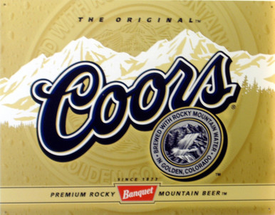 COORS LABEL BEER SIGN, THIS COORS LABEL HAS RICH COLORS AND GREAT DETAILS
