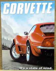 Photo of CORVETTE STATE OF MIND, GREAT COLOR AND GRAPHICS, VIEW FROM THE REAR OF THE VETTE WITH MOUNTAINS