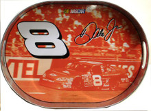 Photo of DALE JR. OVAL TRAY GREAT COLOR AND GRAPHICS THIS # 8 NASCAR TRAY IS OUT OF PRINT BUT WE HAVE SEVERAL LEFT IN STOCK.  IT IS NOW A COLLECTORS PRIZE