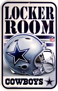 Photo of DALLAS FOOTBALL COWBOYS LOCKER ROOM SIGN HAS GREAT COLORS AND DETAIL FOR THE AVID COWBOY FAN'S COLLECTION