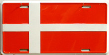 DENMARK FLAG LICENSE PLATE