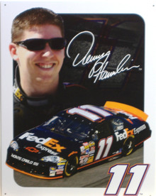 DENNY HAMLIN SIGN NASCAR SIGN, THIS # 11 SIGN IS A COLLECTORS ITEM, IT HAS RICH COLORS AND GREAT DETAIL..BUT IS OUT OF PRINT AND WE HAVE BUT FOUR LEFT