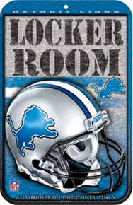 Photo of DETROIT LIONS FOOTBALL LOCKER ROOM  SIGN HAS GREAT COLORS AND GREAT DETAIL GREAT GIFT FOR THE AVID LIONS FAN'S COLLECTION