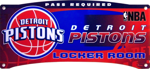Detroit Pistons Hockey Locker Room Sign