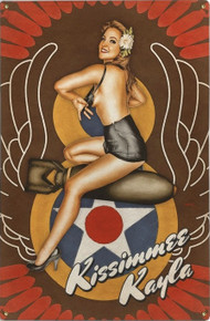 KISSIMMEE KAYLA VINTAGE 8TH AIR FORCE NOSE ART AIR FORCE  METAL SIGN S/O*