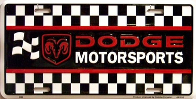 Photo of DODGE MOTOR SPORTS LICENSE PLATE