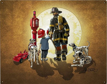 SOMEDAY I'LL BE GROWN, FIREFIGHTERS METAL SIGN S/O*