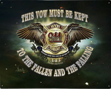 THIS VOW, 911 FIREFIGHTERS METAL SIGN S/O*