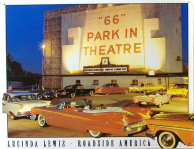 Photo of DRIVE IN RT 66, A LUCINDA LEWIS PHOTO, OF THIS BYGONE ERA, HAS GREAT DETAIL AND COLOR