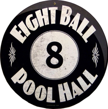 Photo of EIGHT BALL POOL HEAVY METAL SIGN IS GREAT FOR ANY POOL ROOM