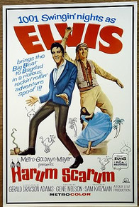 Photo of ELVIS HARUM SCARUM FROM ONE OF HIS MOVIES, THIS COLORFUL SIGN IS GREAT FUN