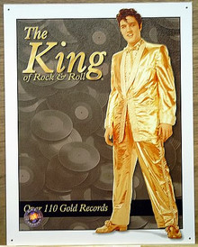 Photo of ELVIS OVER 110 GOLD RECORDS IN HIS GOLD LAME SUIT