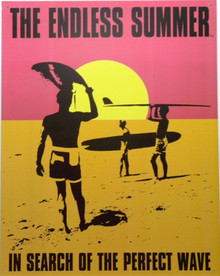 Photo of ENDLESS SUMMER MOVIE POSTER SIGN, IN SEARCH OF THE PERFECT WAVE IS A CLASSIC