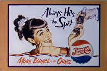 PEPSI HITS THE SPOT (FADED) FOR WEATHERED LOOK TIN SIGN