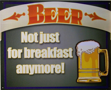 THIS METAL SIGN MEASURES 15" X 12" AND HAS HOLES IN EACH CORNER FOR EASY MOUNTING.