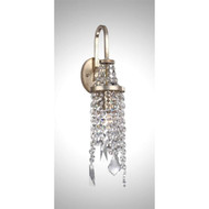 Zeev Lighting Palais Collection Silver Leaf Wall Sconce WS70007/1/SL-AG-V
