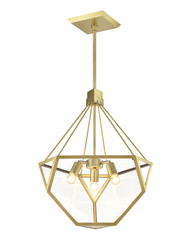  Zeev Lighting MoonBow Collection Aged Brass Chandelier CD10369/3/AGB