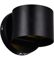 LED Wall Sconce with Black Finish