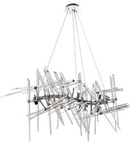 10 Light Chandelier with Chrome Finish 1154P39-10-601