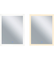 Rectangle Matte White LED 32 in. Mirror From our Abigail Collection