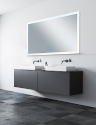 Rectangle Matte White LED 70 in. Mirror From our Abigail Collection
