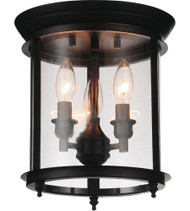 3 Light Cage Flush Mount with Oil Rubbed Bronze finish