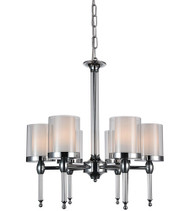 6 Light Candle Chandelier with Chrome finish