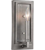 1 Light Wall Sconce with Black Silver finish