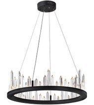 LED Chandelier with Black Finish 1043P32-101-RC