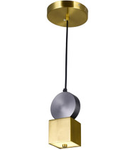 LED Mini Pendant with Brass+Black Finish 1156P4-625