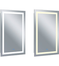 Rectangle Matte White LED 30 in. Mirror From our Abril Collection 1232W30-49-A