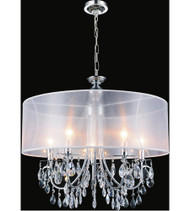 8 Light Drum Shade Chandelier with Chrome finish 5061P28C-W