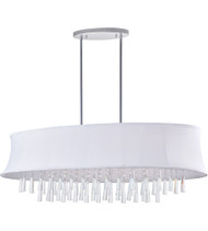 8 Light Drum Shade Chandelier with Chrome finish 5532P38C-O (Off White)