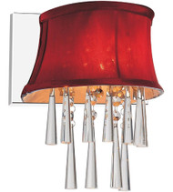 1 Light Bathroom Sconce with Chrome finish 5532W9C-1 (Rose Red)