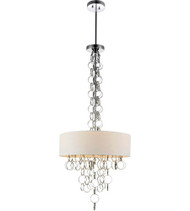 4 Light Drum Shade Chandelier with Chrome finish 5627P16C