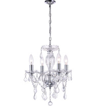 4 Light Up Chandelier with Chrome finish 8276P14C-4 (Clear)