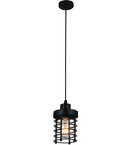 1 Light Down Mini Pendant with Black finish 9607P4-1-101