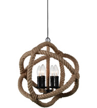 4 Light Up Chandelier with Black finish 9706P17-4-101