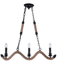 3 Light Up Chandelier with Black finish 9740P29-3-101