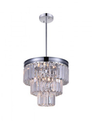 8 Light Down Mini Chandelier with Chrome finish 9969P12-8-601