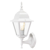 Mansard 15 In 1-Light White Outdoor Wall Sconce Lamp
