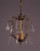 3 Light French Brass And Crystal Mini Chandeliers K3