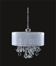 6 Light Crystal Chandelier With Satin Shade KL-41052-1818-S