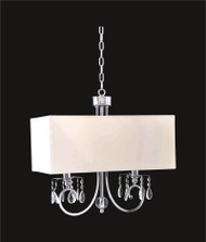 2 Light Crystal Chandelier With White Shade KL-41052-2010