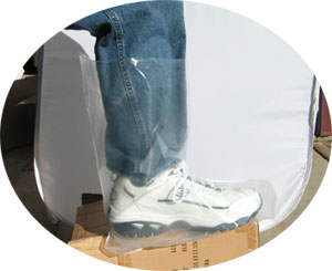 clear plastic shoe covers