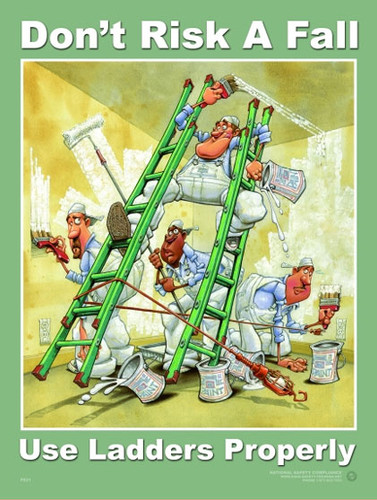 Ladder Safety Posters in ENGLISH  pic 1