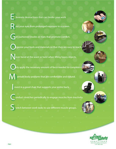 Ergonomics Informational Posters in ENGLISH  pic 1