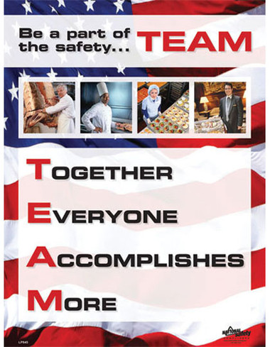 Restaurant TEAM Safety Posters in ENGLISH  pic 1